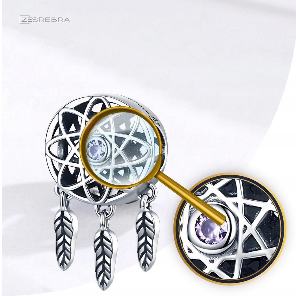 Dreamcatcher Charms 925 Feathers Bead Pendant Charms