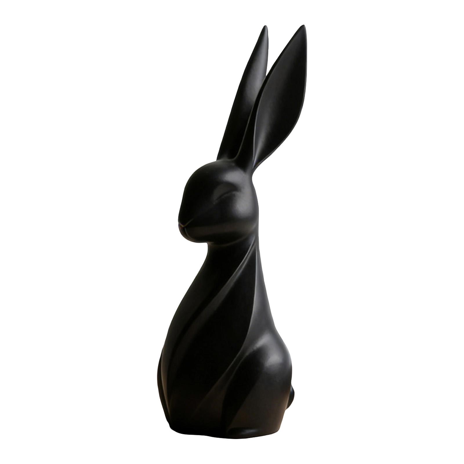 Easter Bunny Statue Ornament - Modern Minimalist Living Room Desktop Home Decor One Size чёрный