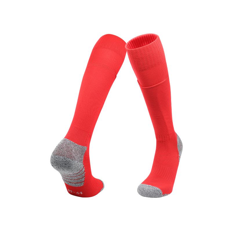 Professional Long Football Socks with Pocketed Shin Guards - Non-slip, Towel Bottom for Kids & Adults