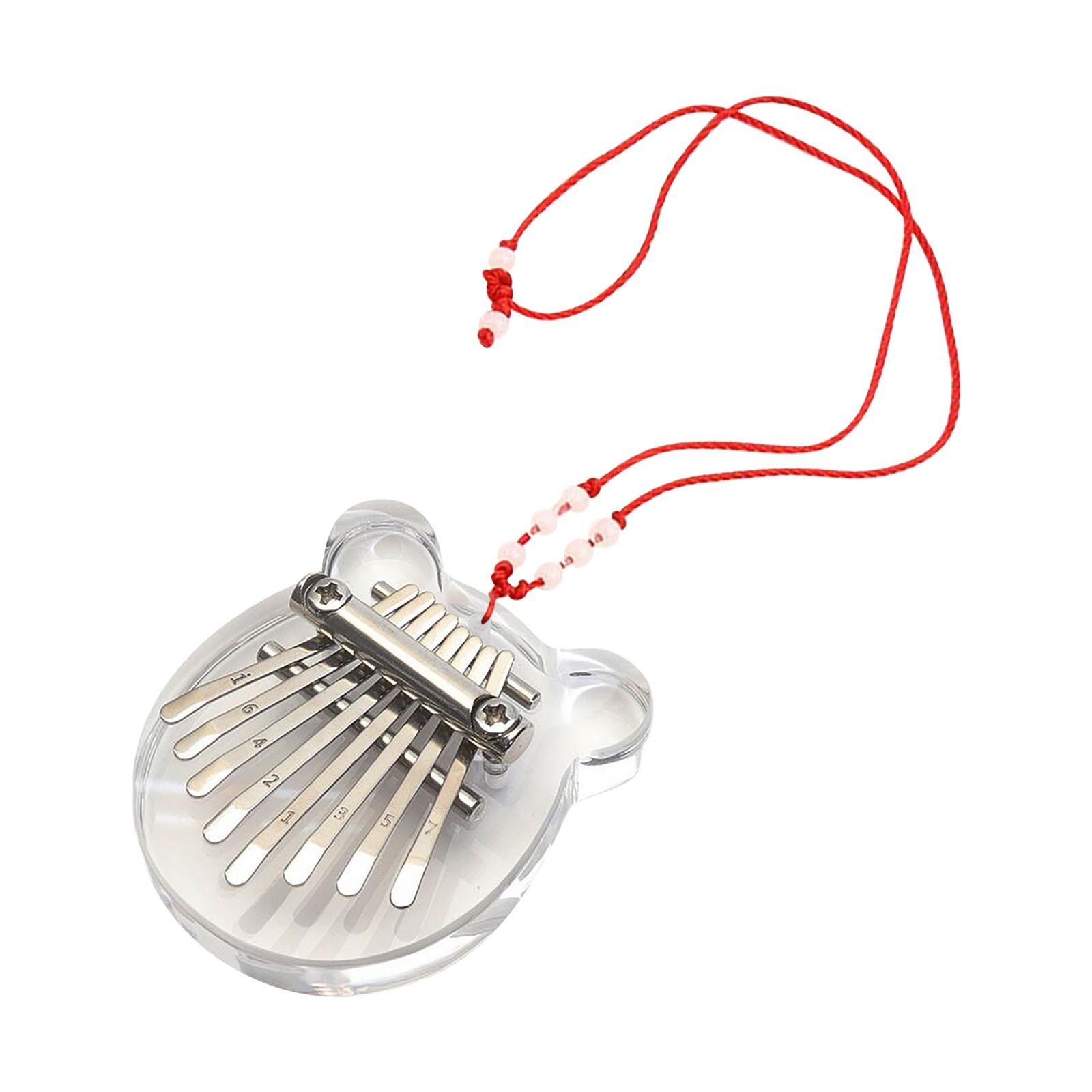 

Мини-пианино для большого пальца, 8-клавишное мини-пианино Kalimba Finger, портативное музыкальное пианино Kalimba с ремешками, рождественские подарки на День Благодарения для семьи зелёный