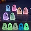 Leuchtende Geister Mini-Figuren Niedliche DIY Harzdeko für Halloween Zuhause