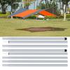 8PCS Portable Steel Corrosion Resistant Folding Adjustable Awning Rod Outdoor Sandbeach Tent Support Pole Accessory2M