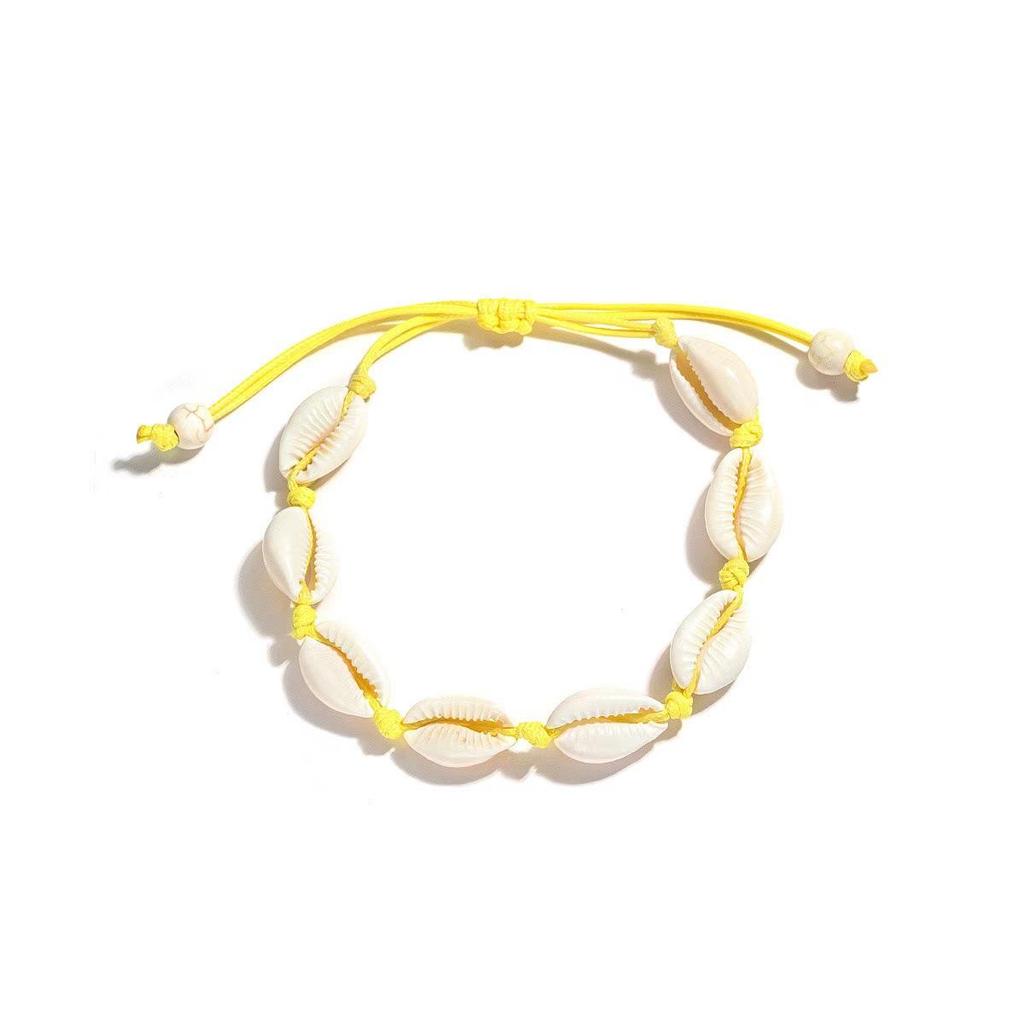 Hawaiian Style Hand-Woven Shell Bracelet for Women