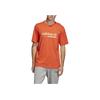 Adidas Originals Trefoil Print Logo Short Sleeve T-Shirt Men Tops Orange DV1925