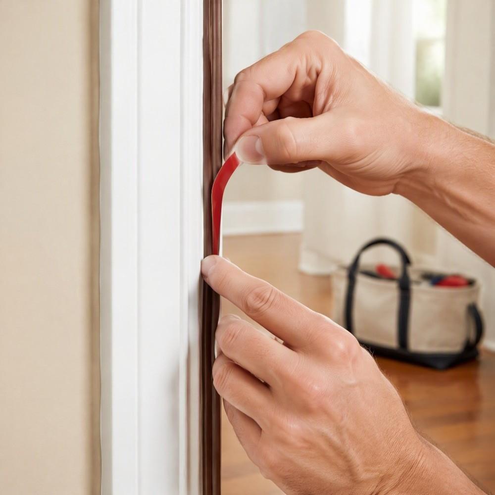 14mmx12mm Door Seal Strip Self Adhesive Sound Insulation Strip Weather Stripping Gap Filler