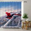 Spider-Man On London Landmark Waterproof Shower Curtain For Superhero Bathroom Decor