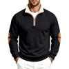 Men's Heavyweight Fleece Lined Stand Collar Sherpa Sweatshirt Casual Top.