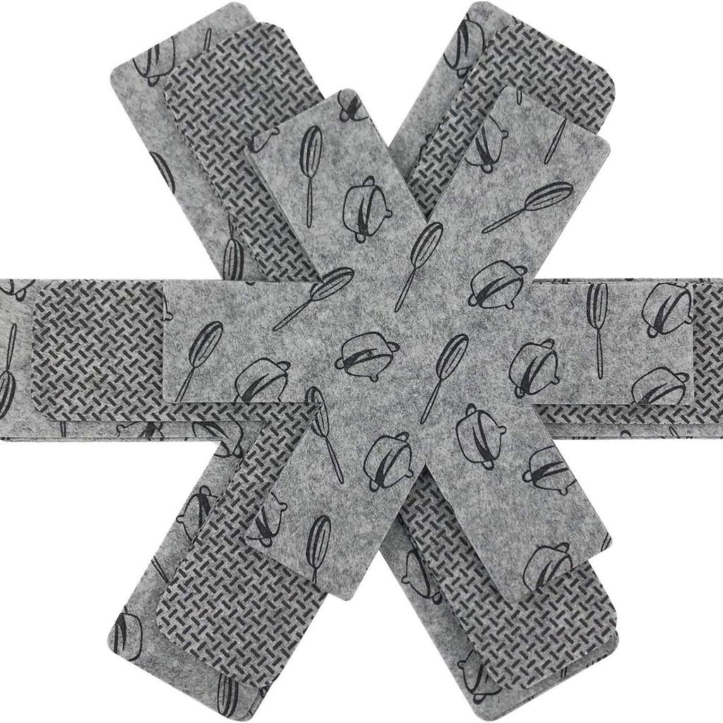 Flower-Shaped Felt Placemat & Pot Holder Set for Frying Pans and Bowls