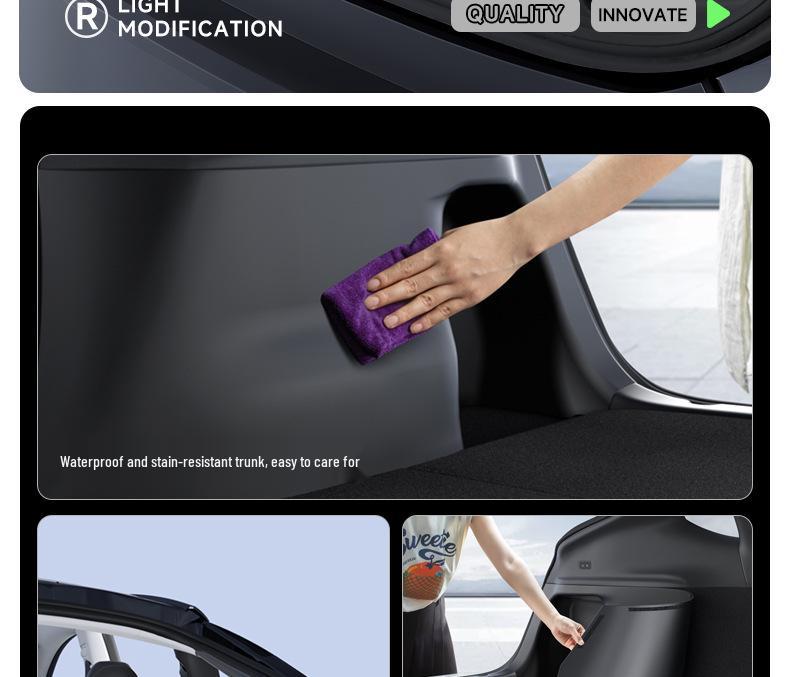 Tesla Model Y Trunk Side Protector: Velvet Corner Interior Accessory