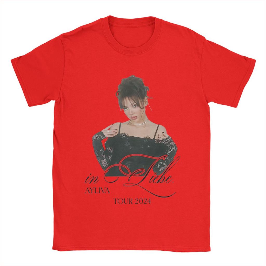 Men's Ayliva Liebe Tour 2024 T Shirt Cotton Tops Amazing Short Sleeve Round Collar Tees Unique T-Shirts