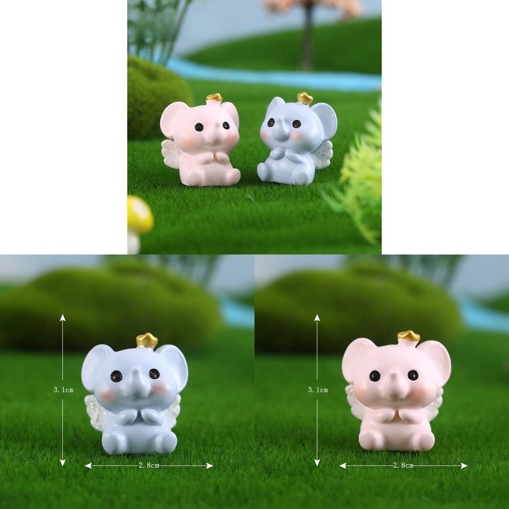Decorative Cartoon Elephant Micro Landscape Resin Ornaments Handicrafts Desktop