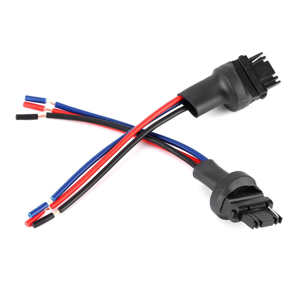 2Pcs 3157 Male Socket Connector Car Bulb Holder Adapter Wire for Turn Signal Light