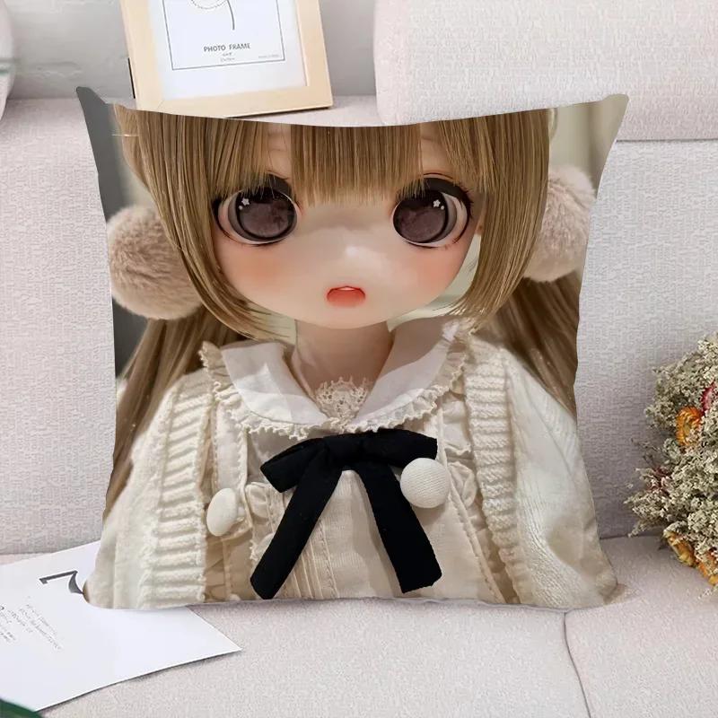 Fall Pillow Cover x B-Barbie Dolls Decorative Pillowcases  Car Decoration Sofa Cushions Cushion Covers for Bed Pillows