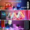 Bluetooth RGB Color-Changing Leather String Lights for Christmas, Outdoor, & Camping