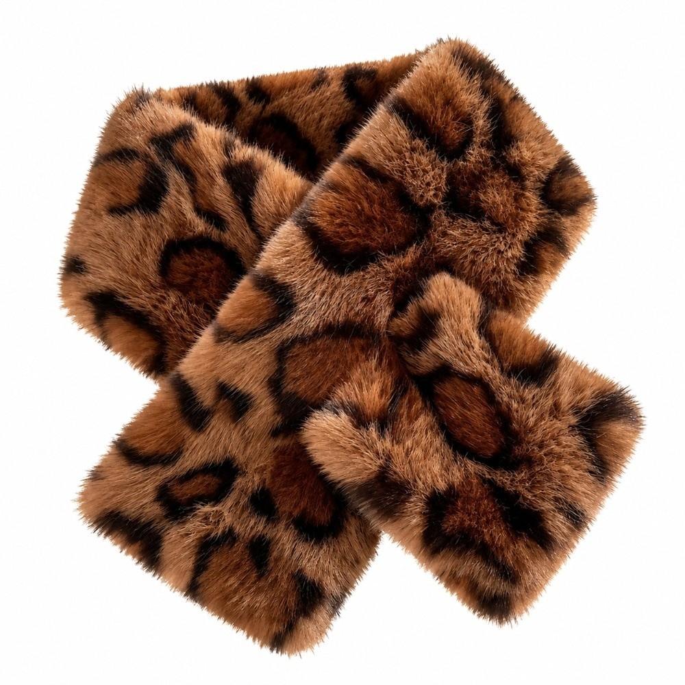 Faux Rabbit Fur Faux Fur Scarf Cross Design Thicken Scarf Korean Style Winter Scarf  For Women