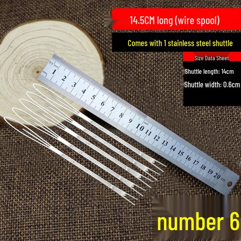 2025 Shrimp & Crab Net Repair Tool: Steel Wire Shuttle, Iron Fishing Needle, Metal Thumbtack