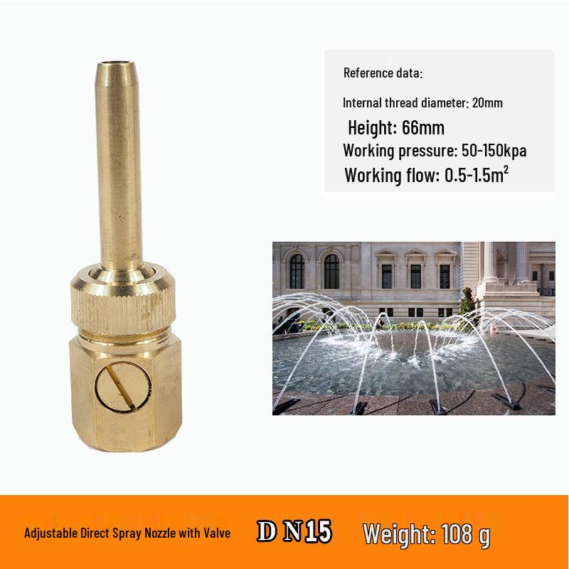 Brass Mushroom Ice Column Jet Fountain Nozzle for Pool and Rockery Landscaping