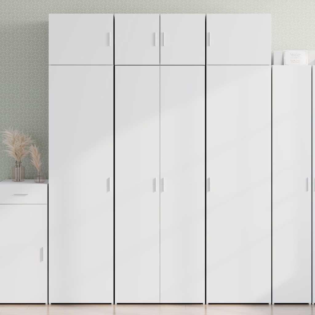 Vidaxl Tall Cabinet, White, 70X42.5X185 Cm, Wood-Based Material