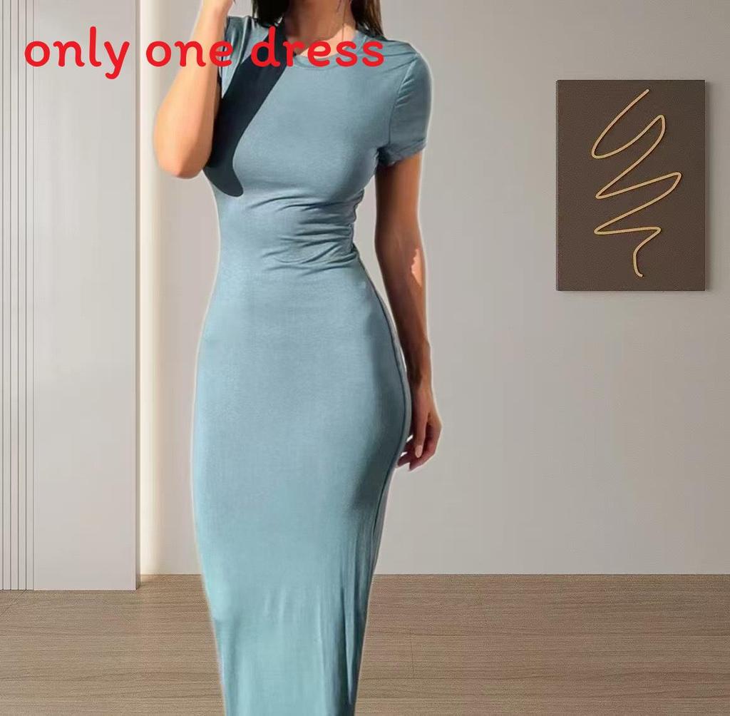 Elegant Summer Dress For Women With Spliced Design And High Waist For Casual Wear
