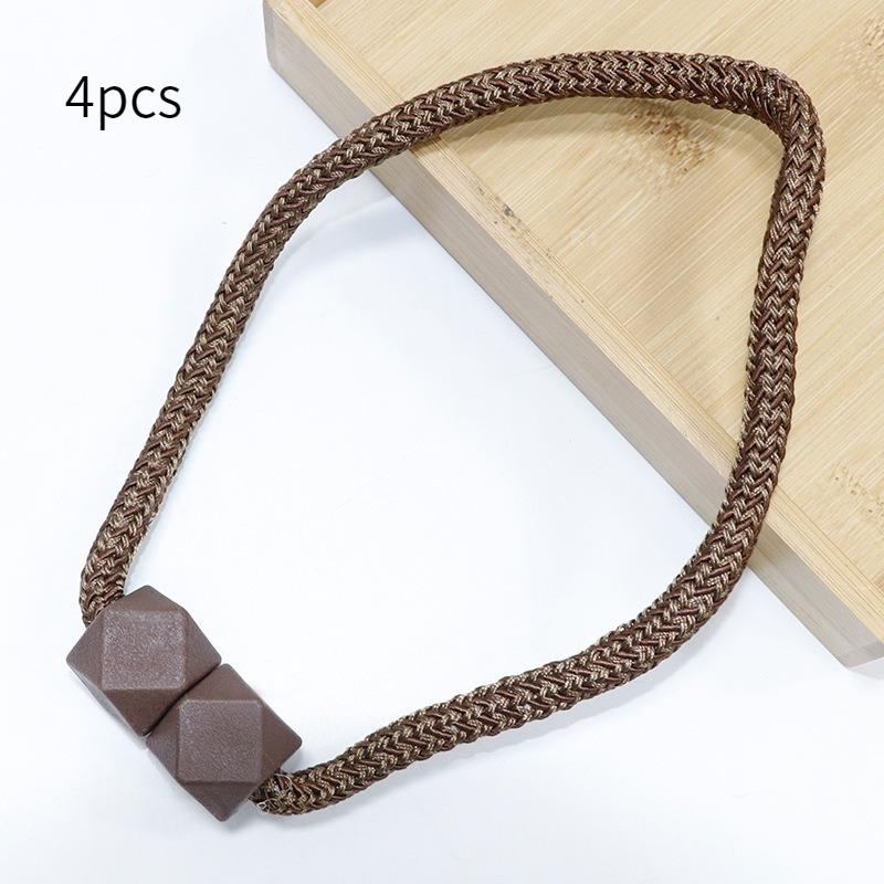 4pcs Modern Minimalist Cube Curtain Ties with Clip Design Elegant for Bedroom Living Room Kitchen Clearance