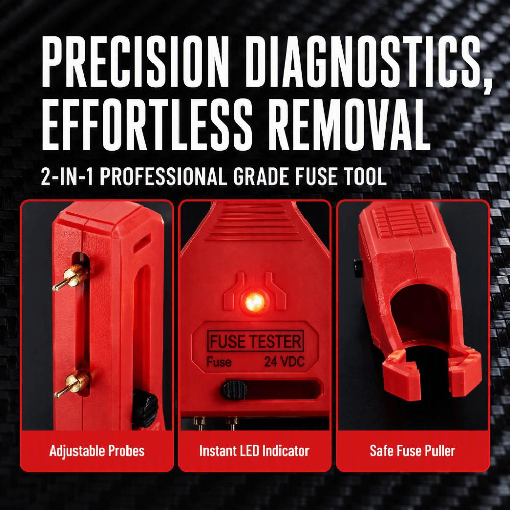 Red Blue Fuse Tester Diagnostic Fuse Detector Tool Versatile Fuse Puller  Marine