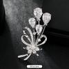 High-end crystal temperament brooch female swan snowflake luxury atmospheric brooch sweater pin suit trendy accessories