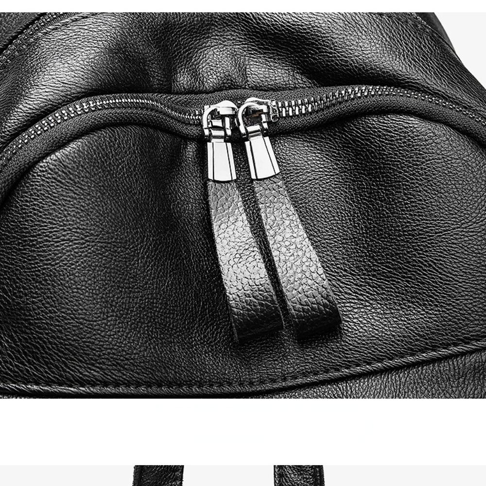 Leather Women's Backpack Fashion Cowhide Backpack Fashion Women's Backpack Multi-layer Anti-theft Women's Bag