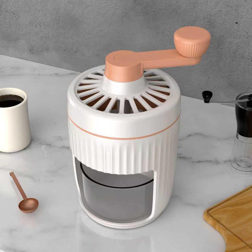 Portable Hand-Crank Ice Shaver: Mini Smoothie Maker & Manual Ice Crusher for Home Kitchens