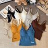 Women's Padded Strappy Camisole Tube Top - Sleeveless Vest for a Spicy Look