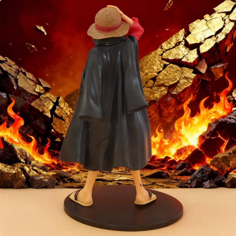 Bandai 15cm Integrated Luffy Hat Wearing Action Doll Statue Anime Character PVC Model Doll Series Toy Gift for Children