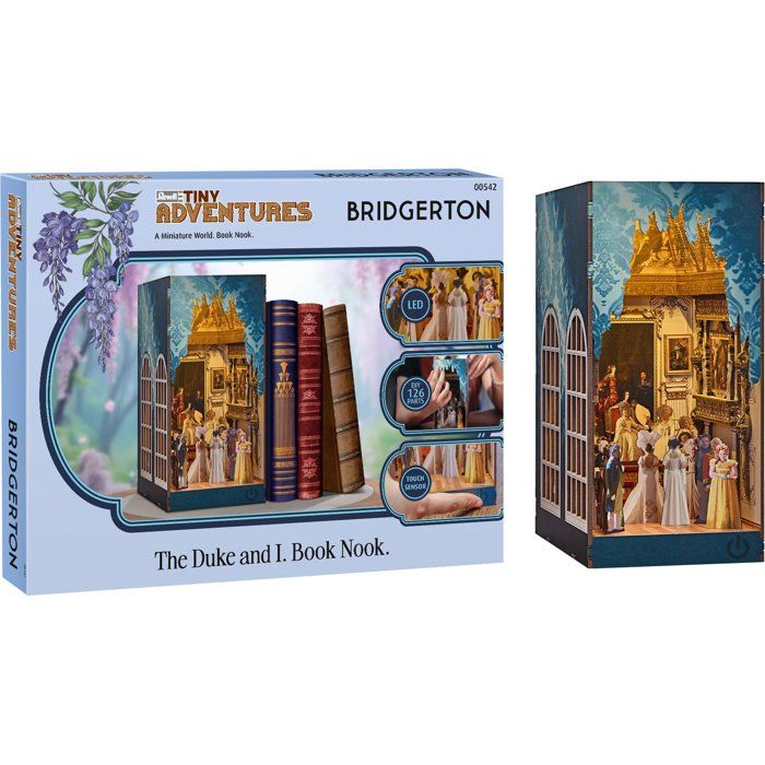Book Nook - Bausatz DIY 3D-Modell Buchregal - REVELL - Tiny Adventures - Bridgerton - Der Herzog und ich - LED