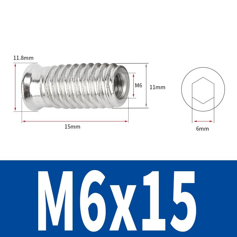 M4 M5 M6 M8 304 Stianless Steel Hex Socket Drive Insert Nuts Threaded For Wood Furniture