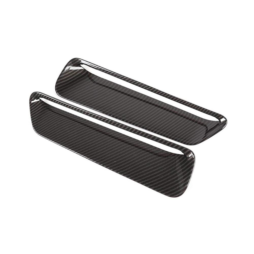 Carbon Fiber Look Engine Hood Air Vent Intlet Cover Trim For Dodge Challenger 2015-2022