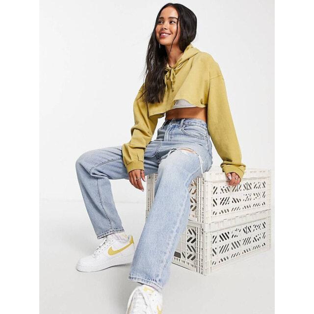 

Свободные зауженные джинсы Levi s светло-синего цвета с высокой талией