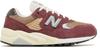 Кроссовки New Balance 580 washed burgundy/nimbus cloud/mindful grey