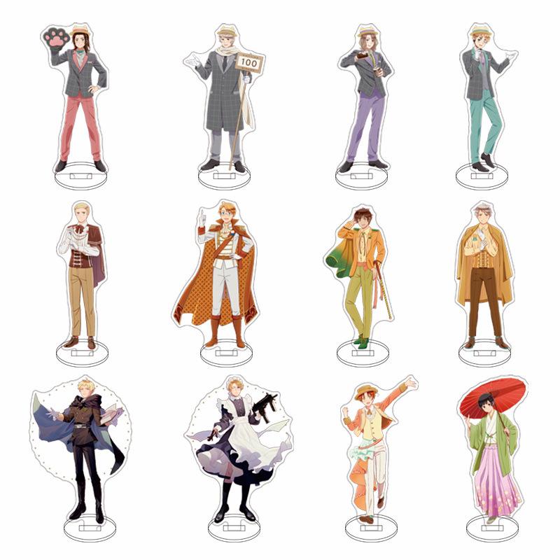 Anime World Stars Feliciano Vargas Ludwig Kiku Acrylic Stand Model Plate Decoration Originality Desk Figure Display Cartoon