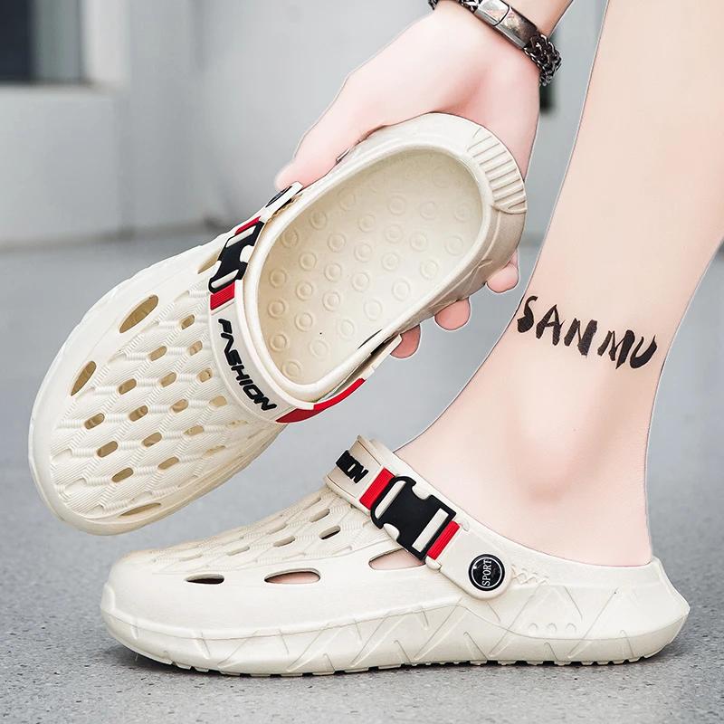 Fashion Men Slippers Platform Outdoor Summer Fashion Clogs Shoes Women Beach Sandals Male Soft EVA Indoor Home Slides Lover Flip Flops
