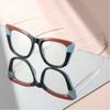 Large framed anti blue light glasses stylish color contrast high end comfortable flat light eyewear for men and women