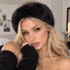 Faux Fur Ear Warmer Elastic Winter Headwrap Empty Top Hat Fur Headband  Girls