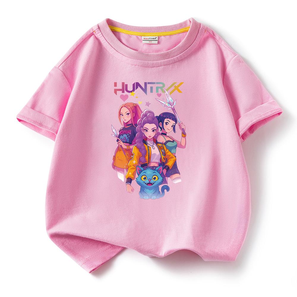 KPop Demon Hunters Children's Cotton Cartoon T-Shirt