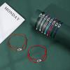 New Simple Fashion Women's Can be moved Round Zircon Rope Bracelet Lace up Chain Adjustable Rope Bracelet jewelry accessory