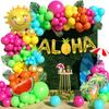 Hawaiian Balloon Set Wreath Summer Pool Party Pineapple Balloon Hawaiian Party Outdoor Outfit