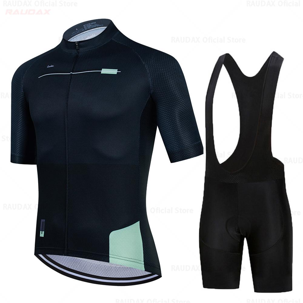 Raudax 2025 Summer Cycling Jersey Set Breathable MTB Twelve Colors Cycling Clothing Mountain Bike Wear Maillot Ropa Ciclismo