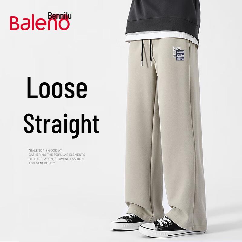 

Baleno Men s American Retro Loose Fit Pique Cotton Casual Pants 2XL
