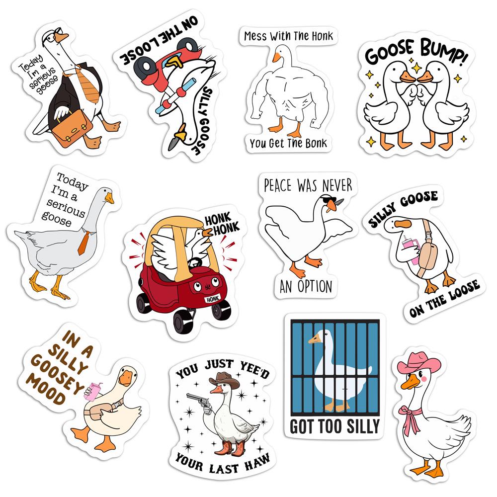 Silly Goose Magnetic Refrigerator Sticker - Funny & Interesting Decor