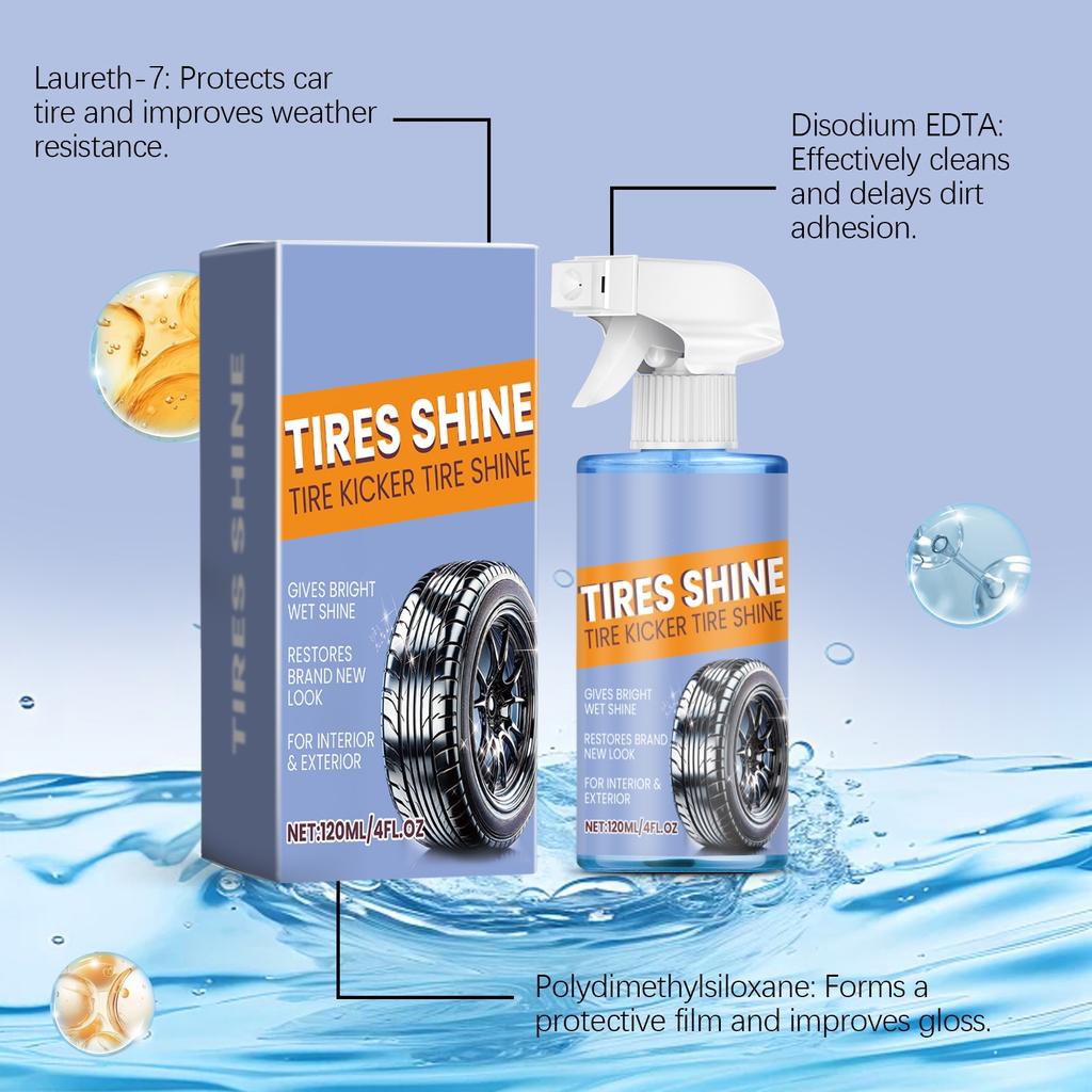Spray recauchutador de neumáticos, limpiador de manchas, recauchutado, impermeabilizante y protector contra el envejecimiento de los neumáticos (120 ml)
