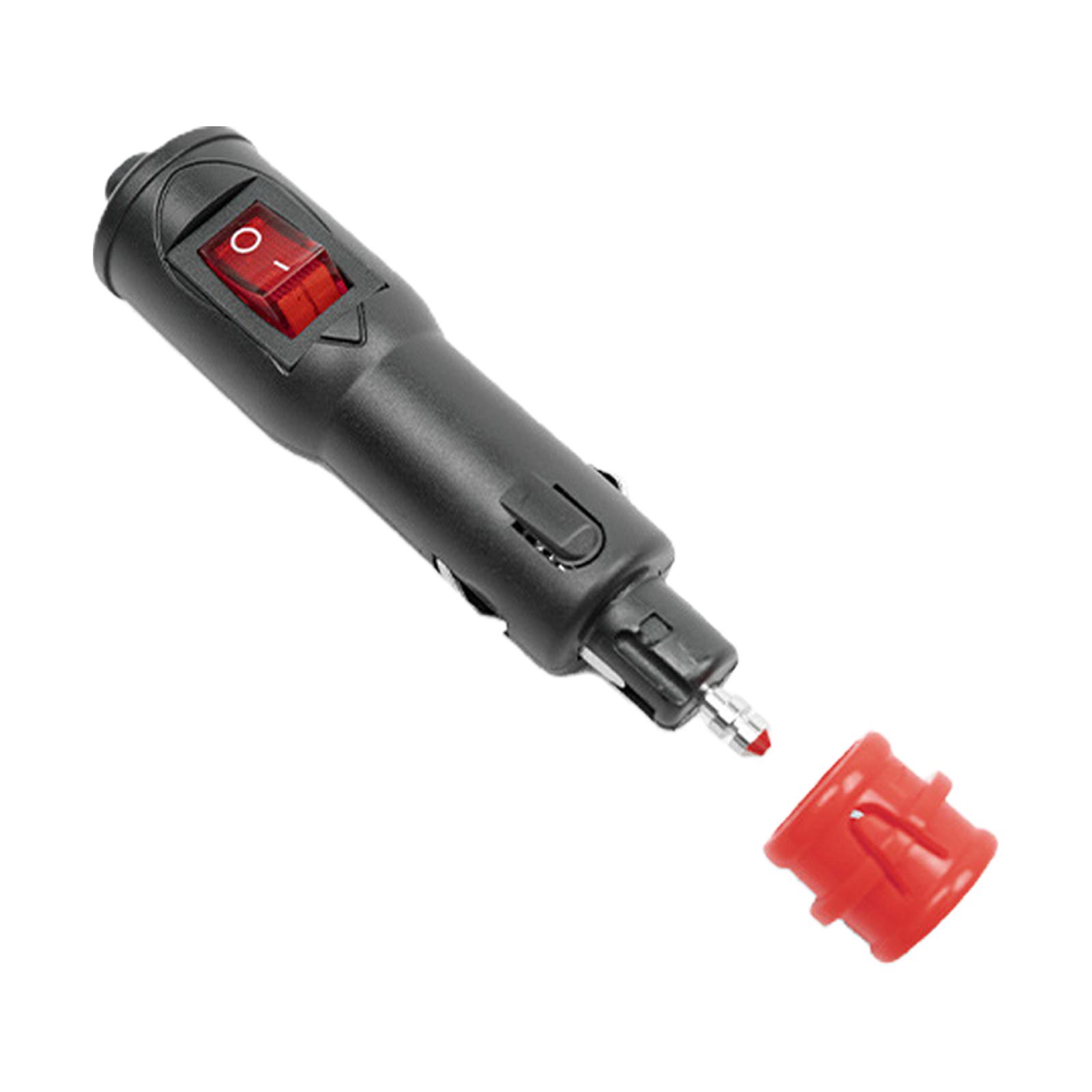 

Европейский съемный адаптер для автомобильного прикуривателя с выключателем, предохранитель 8 А, стандартный размер, 12 В, автомобильная вилка питания чёрный