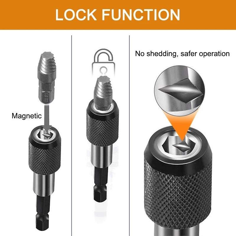 Set de extractor de șuruburi deteriorate, instrument de îndepărtare, burghiu, ușor de demontat, șurub, dinți alunecați, demolat, îndepărtarea rupturilor
