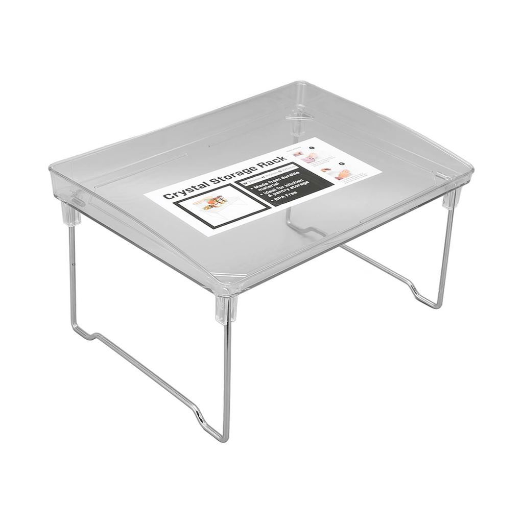 Desk Organizer Rack Stainless Steel Foldable Multifunctional Desktop Storage Shelf for Home