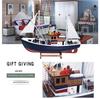 Handmade Wooden Sailboat Model - Smooth Sailing Decorative Craft Boat Birthday Gift